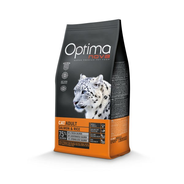 Optima nova Cat Adult (Σολομός & ρύζι) 2kg