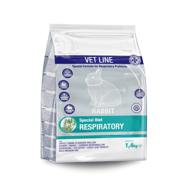 Cunipic Vet Line Respiratory for Rabbits - Τροφή για κουνέλια με αναπνευστικά προβλήματα - 1.40kg
