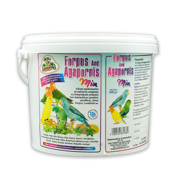 Evia Parrots Forpus & Agapornis Mix 3kg