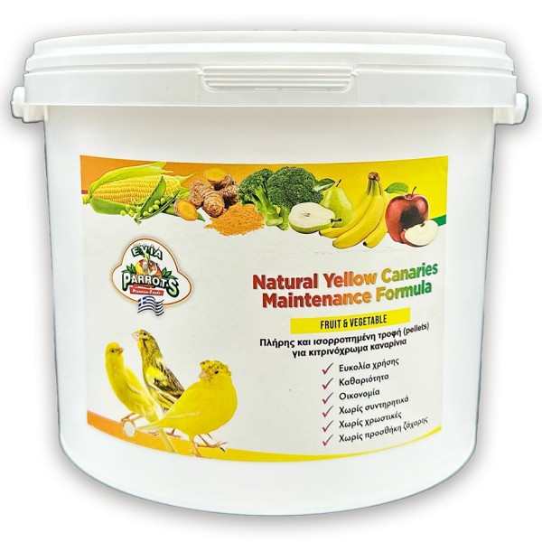 Evia Parrots Natural Yellow Canaries Μaintenance 2kg