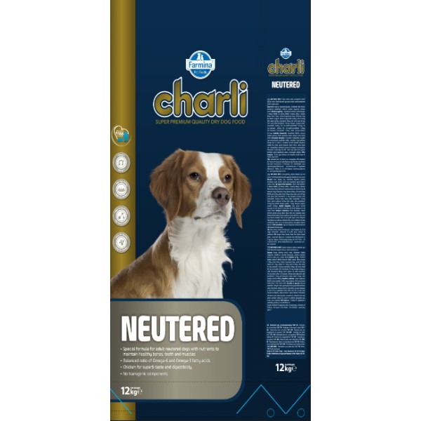 Charli Neutered Adult Πλήρης Τροφή για Στειρωμένους Ενήλικους Σκύλους 12kg