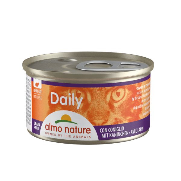 MOUSSE DAILY CAT κονσέρβα 85gr  με Κουνέλι