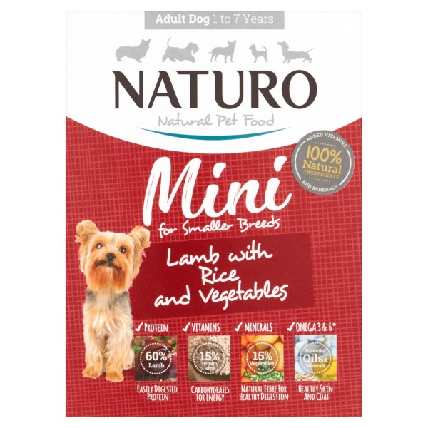 NATURO Adult Dog Αρνί, Ρύζι & Λαχανικά, 150gr